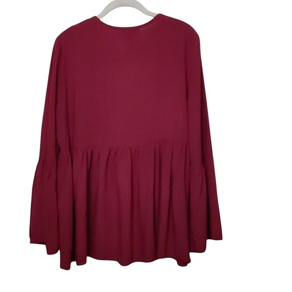 KAREN KANE Boho Peasant Top Babydoll Size Medium - Picture 5 of 8